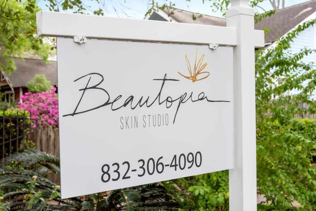 Beautopia Skin Spa - Houston Heights - Monument Sign